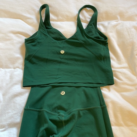 Lululemon Everglade green workout set - Align leggings 0 + Align tank 4 - Picture 2 of 2